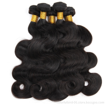 Wholesale 100% Human Hair non-remy Bundles Unprocessed Virgin Brazilian Body Wave Hair Extension bundles human hair
